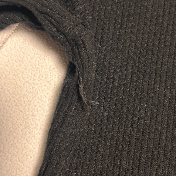 Black ribbed wrap style long sleeve - Picture 7 of 8